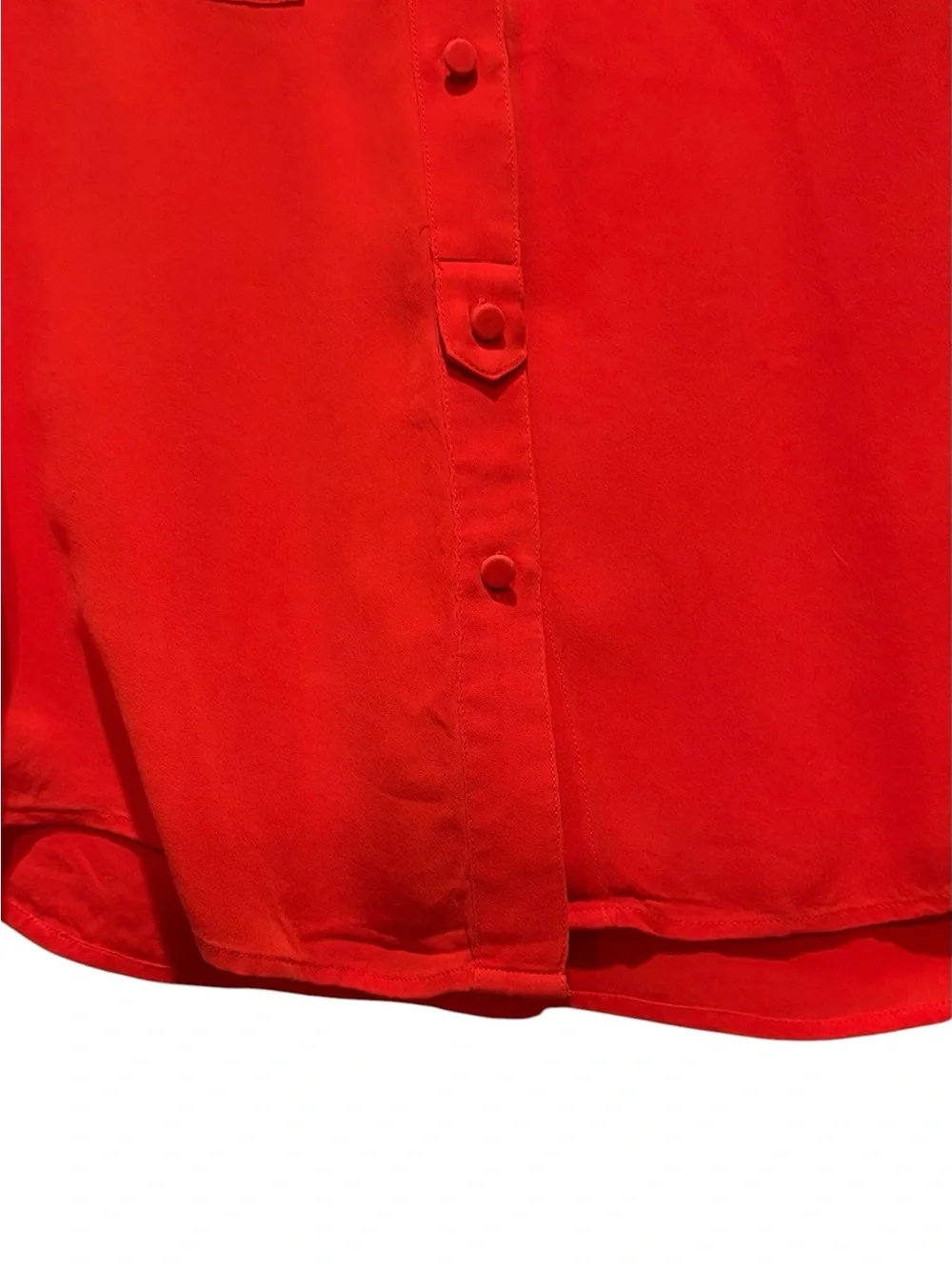 J. Crew Blythe Top, Blouse.  Silk Georgette. Size 6. Red